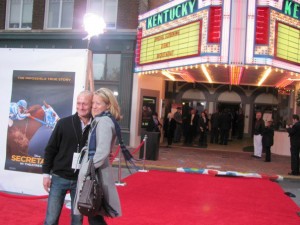 Mr. and Mrs. Calvin Borel at the October 2010 Secretariat premiere of Kentucky Theatre. 