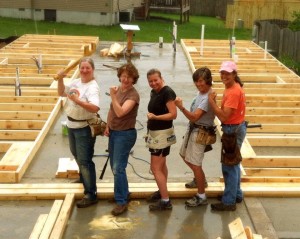 Doing it for themselves; women build for Lexington Habitat.