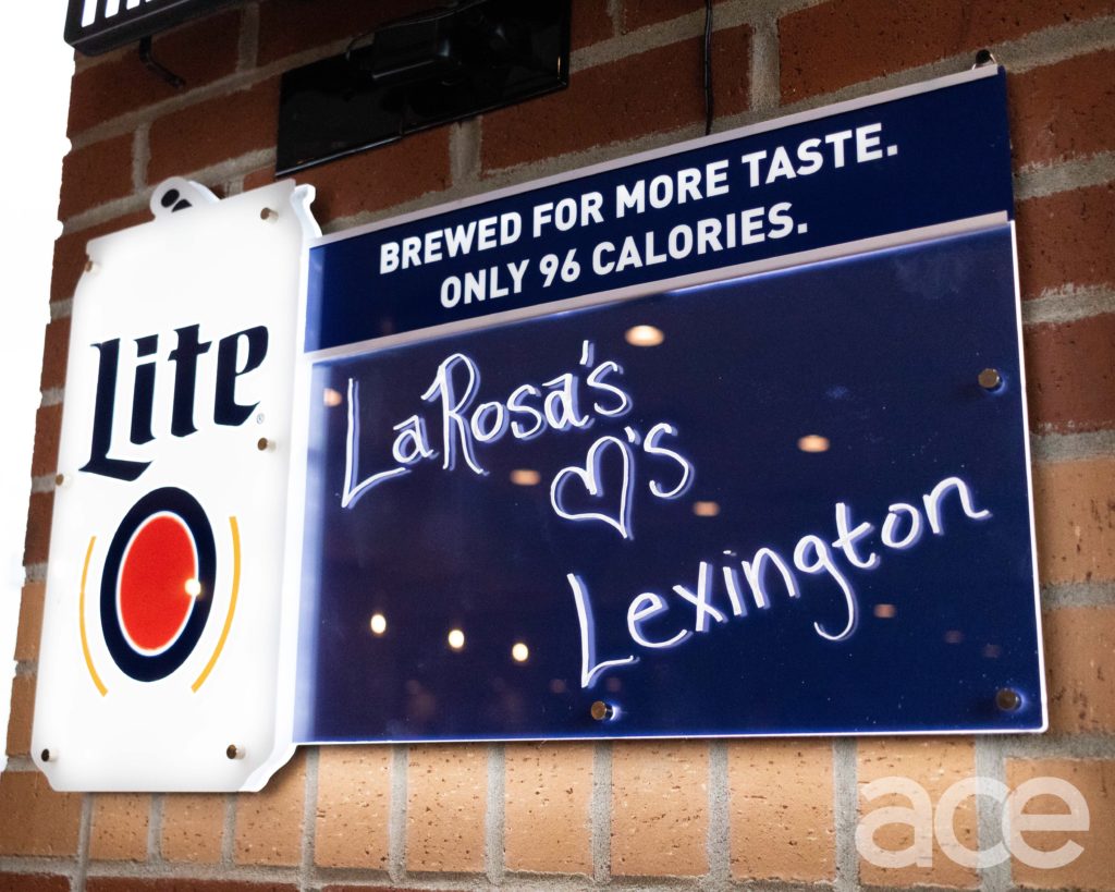 sign that says LaRosa's loves Lexington