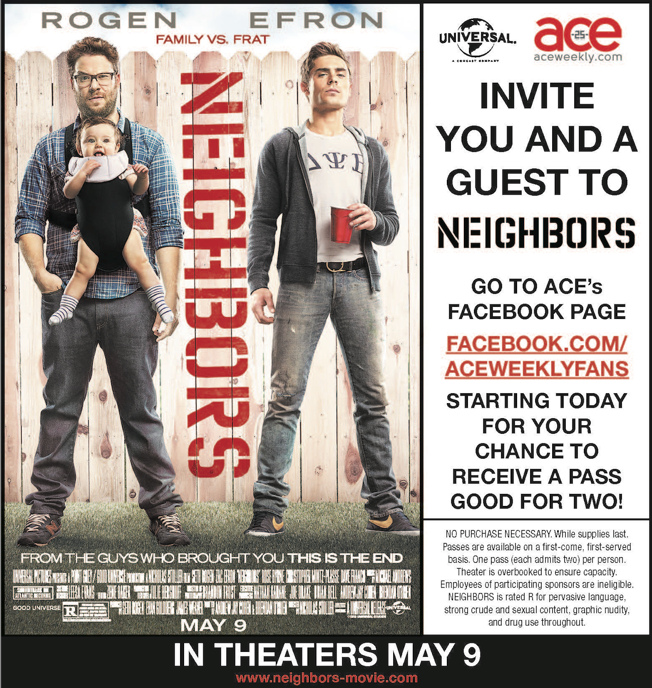 Ace Advance Movie Screening: Neighbors, Cinemark Fayette Mall