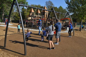 Community: family at a playground