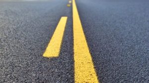 asphalt with yellow line